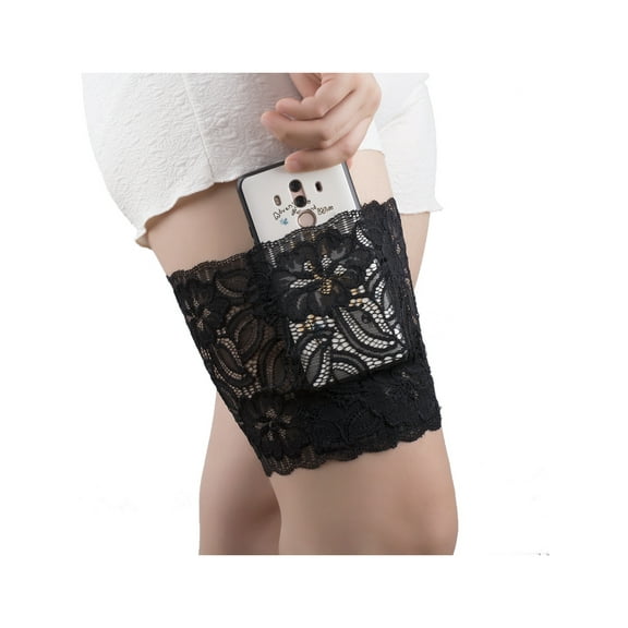 Discreet Lace Phone Leg Holster Costume Accessory