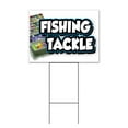 thumbnail image 1 of Fishing Tackle (18" x 24") Yard Sign, Includes Metal Step Stake, 1 of 6