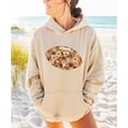 thumbnail image 4 of Floral Football Hoodie for Women & Teen Girls Boho Game Day Sweatshirt, Sand Hoodie, XL, 4 of 8