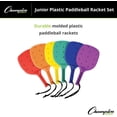 thumbnail image 2 of Champion Sports 14-inch Junior Plastic Paddleball Racket Set of 6 - Assorted Colors, 2 of 5