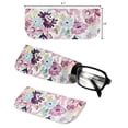 thumbnail image 4 of [5 PACK], JAVOedge Floral Collections Soft Pouch Eyeglass Storage Case w/ Microfiber Eyeglasses Cloth, Floral Design A, 4 of 6