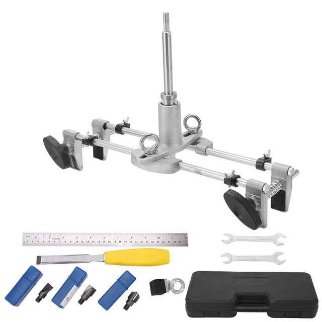 Lock Mortiser Machine, Kit De Abridor De Agujeros De Cerradura De Puerta De Ranurado Más Rápido Mejora La Precisión Y La Velocidad Guías Verticales Reemplazo Incisivo Con Caja ANGGREK Otros