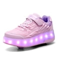 thumbnail image 1 of Unisex Boys Girls LED Trainer with Double Wheels,LED Roller Skates Shoes,Colorful Light 38, 1 of 3