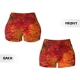 thumbnail image 6 of Yiaed Autumn Leaf Print Women's Athletic Shorts Running Shorts Sporty Short High Waisted Elastic Workout Shorts for Yoga Gym Running & Sports -X-Large, 6 of 8