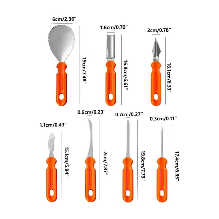 Halloween Decorations Pumpkin Carving Upgraded 7 PC Pumpkin