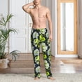 thumbnail image 2 of Sikiie Teal floral elegance Pajama Pants Men, PJ Bottoms, Sleep & Lounge Pants-Medium, 2 of 6