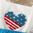 thumbnail image 6 of Gvdentm Baby Girl Summer Outfit My First 4th Of July Baby Girl Outfit Smocked Bubble Romper Memorial Day Bodysuit Patriotic Clothes(Blue,6-12 Months), 6 of 9
