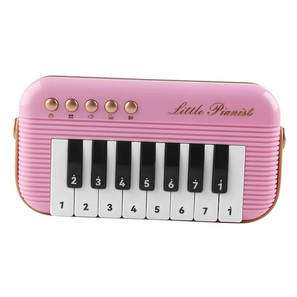 Piano de juguete para niños, juguete musical con sonido, teclado electrónico, instrumento musical para niños rosa