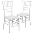 thumbnail image 2 of Emma + Oliver 2 Pack White Resin Stackable Chiavari Chair - Banquet and Event Furniture, 2 of 12