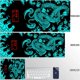 thumbnail image 3 of Alfombrilla de ratón con diseño de dragón, tapete de escritorio en blanco y negro, para ordenador portátil, teclado de Anime japonés para videojuegos, alfombrilla de goma para mesa, alfombrilla para r, 3 of 5
