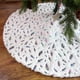 thumbnail image 2 of Falda para árbol de Navidad con plumas de poliéster, suave, gruesa, color blanco nieve, rústica Multicolor 122cm, 2 of 8