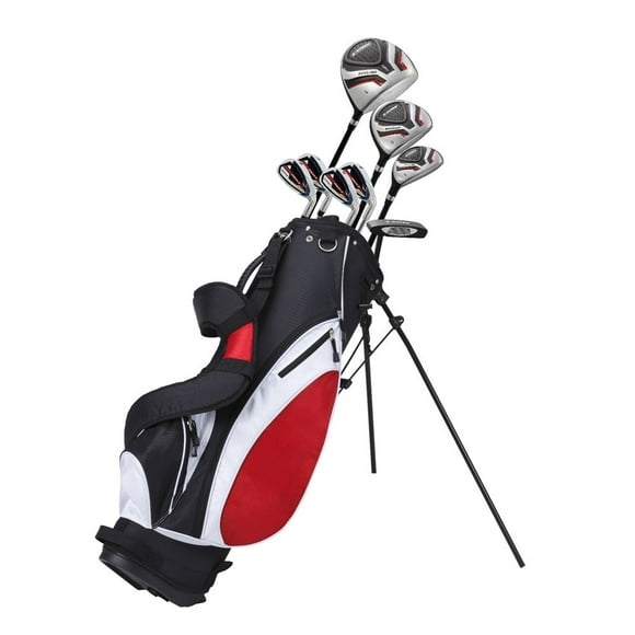Precise Teenager Complete Golf Set Includes Titanium Driver, S.S. Fairway, S.S. Hybrid, S.S. 7-PW Irons, Putter, Stand Bag, 3 H/C's Teen Ages 13-16 Right Hand & Left Hand Available! (Left Hand)