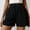 Black-linen womens shorts, variant on Casual Linen Shorts for Women Drawstring High Waisted Lightweight Beach Vacation Shorts with Pockets Black,S