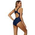 thumbnail image 4 of Adoretex Women's Guard Moderate Fitness Swimsuit with Built-in Pads (FGP16) - Navy - 14, 4 of 5