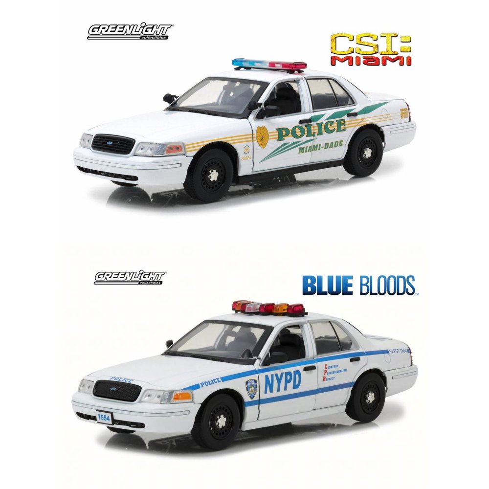 CSI Miami / Blue Bloods Diecast Toy Car Package Two 1/18 Scale