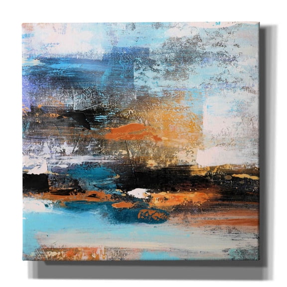 Epic Graffiti'Warm Sunset' by Christov Art, Giclee Canvas Wall Art, 37"x37"