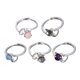 thumbnail image 1 of Dekaim, 5 Uds., Anillos De Piedra De Cristal, Anillo De Piedras Preciosas De Cristal Curativo Ajustable Para La Piel Vintage Para Mujeres Y Hombres, Accesorios De Joyería, 1 of 5