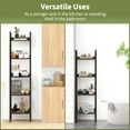 thumbnail image 4 of 5-Tier Ladder Shelf, Corner Bookshelf for Living Room, Balcony, Home Office, Bookcase Storage & Display Shelf, Black, 4 of 8