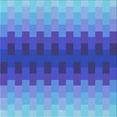 thumbnail image 1 of Ahgly Tapis d'Intérieur Lavable en Machine Carré Transitionnel Bleu Orchidée, 5 Pieds Carré, 1 of 7