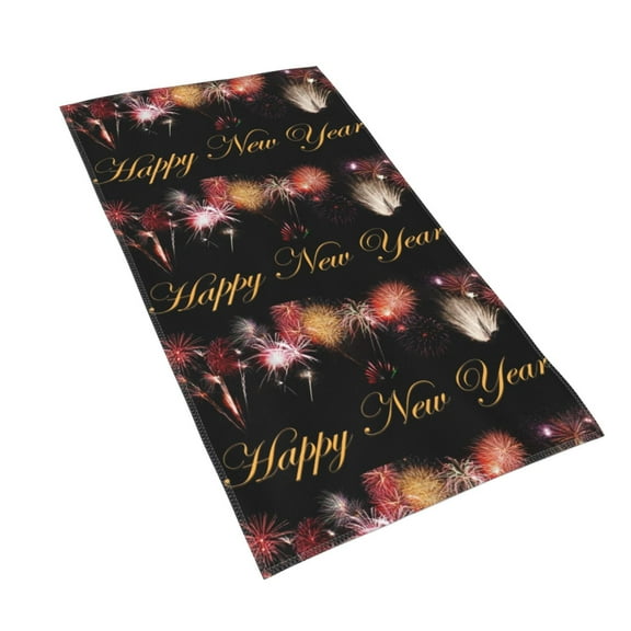 Face Towel Kitchen Tea Towel New Years Eve Dish Washcloths Guest Towel Portable Bath Decorations 15.7 X 27.5 In