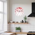 thumbnail image 4 of Silent Wall Clocks Battery Operated, Abstract Watercolor Round Decorative Wall Clock for Living Room Bedroom Kitchen Bathroom Classroom Decor, 14 Inch Polka Dot Texture Red, 4 of 8