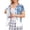 Blue, variant on Chemo Port Shirts for Women Short Sleeve Tear Away Shirts with Drain Pockets Postoperative Care Tops Easy To Wear and Take Off Chemo Port Adaptive Cloth Royal Blue M