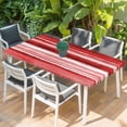thumbnail image 2 of Red Ombre Table Cloths for 4 Foot Rectangle Tables, Modern Abstract Art Farmhouse Patio Waterproof Elastic Fitted Tablecloths, Washable Rectangular Table Cover for Camping, 2 of 8