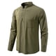 thumbnail image 1 of Blusa y camisa de manga larga con cuello alto para hombre, informal, a la moda, con botones estampados, de poliéster, 1 of 8