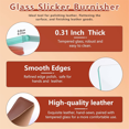 thumbnail image 4 of 2-Pack Glass Slicker for Leathercraft Burnishing Leather Burnishing Tool with Leather Protective Case Glass Slicker, 4 of 7