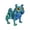 Blue, variant on 3D Printed Squeeze Toys 3D Printed Squeeze Articulated Blue Silver Dog Figure Desk Squeeze Toys Relaxation Relief Cute Desk Decor 1 Pack
