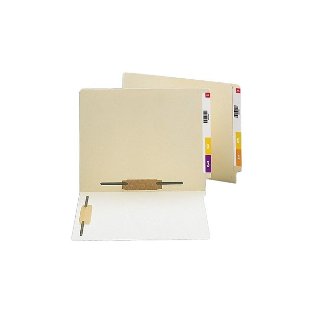Staples End Tab Fastener Folders with 2 Reinforced Tabs Letter Manila