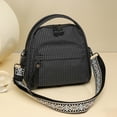 thumbnail image 3 of HUISZJ Nylon Crossbody Bag, Women Shoulder Bag with Zipper, Large Capacity Commute Bag for Work Travel Outdoor (Black), 3 of 7