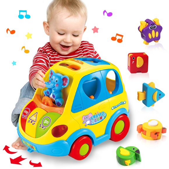 Autobús musical DUMMA para bebés de 6 a 18 meses con fruta, música y luz