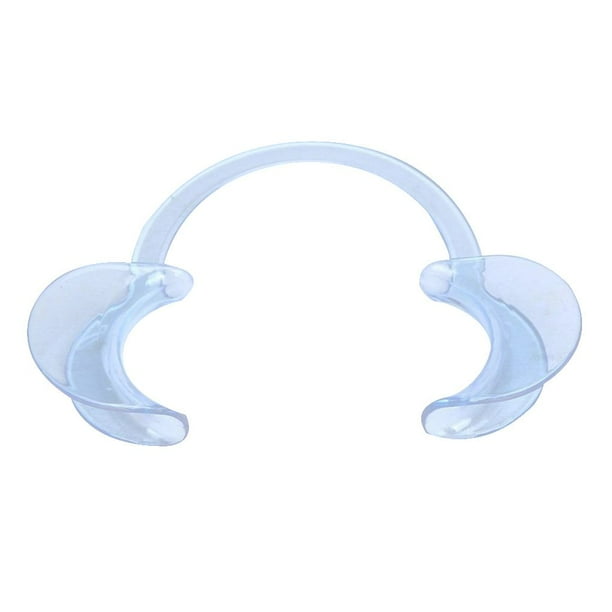 3Pcs Dental Check Retractor Cshape Opening Device Blue Transparent