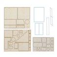 thumbnail image 3 of DIY Dollhouse Wooden Room Assemble Kit Home Decoration Miniature House Model Self-installed Simulation Dollhouse, 3 of 5