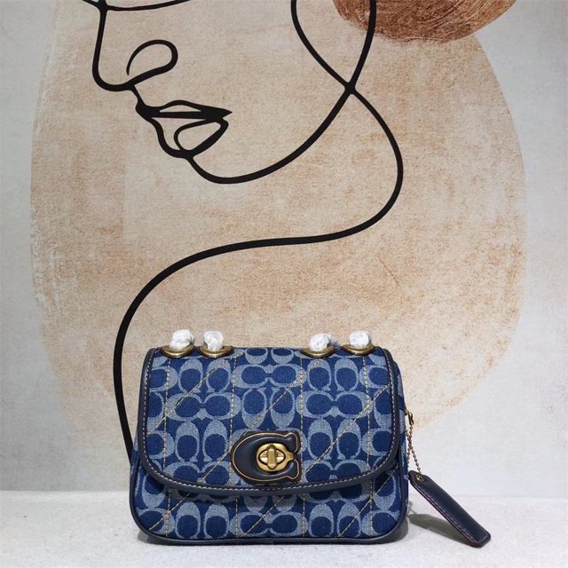 Coach 20cm Talla CA086 CA581 Almohada Pequeña Madison Hombro 18 Con Acolchado Mujeres Crossbody Sling Chain Bag 086 581
