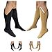 thumbnail image 3 of HealthyNees 2 Pairs Set Closed Toe 20-30 mmHg Zipper Compression Fatigue Swelling Circulation Knee Length Socks (2XL), 3 of 4