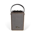 thumbnail image 2 of Altavoz Bluetooth retro vintage Fuse Andle con mango de cuero vegano | Altavoz portátil con conexión para smartphone | Entrada USB y AUX | Exterior elegante de madera marrón, 2 of 5
