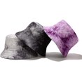 thumbnail image 4 of CoCopeaunts Reversible Buckets Hat Women Autumn Winter Multicolor MenTie Dye Bucket Caps Double-Faced Wear Cotton Fisherman Caps, 4 of 8