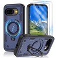 thumbnail image 1 of HCTian for Google Pixel-9A Case:Compatible with MagSafe & [HD Screen Protector×2],Metal Rotated Kickstand,Military Grade Drop Proof Anti-Fingerprint Protective Case for Pixel 9a, 1 of 7