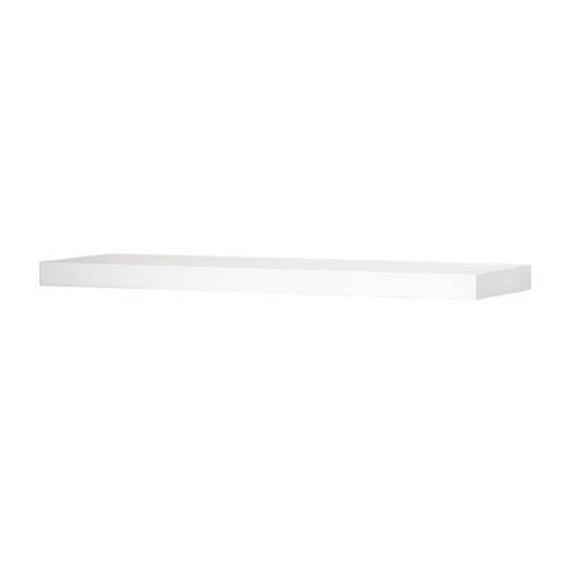 Amore Designs GRD1048WH Wood Shelving Grande White Straight Shelf, 48 in.