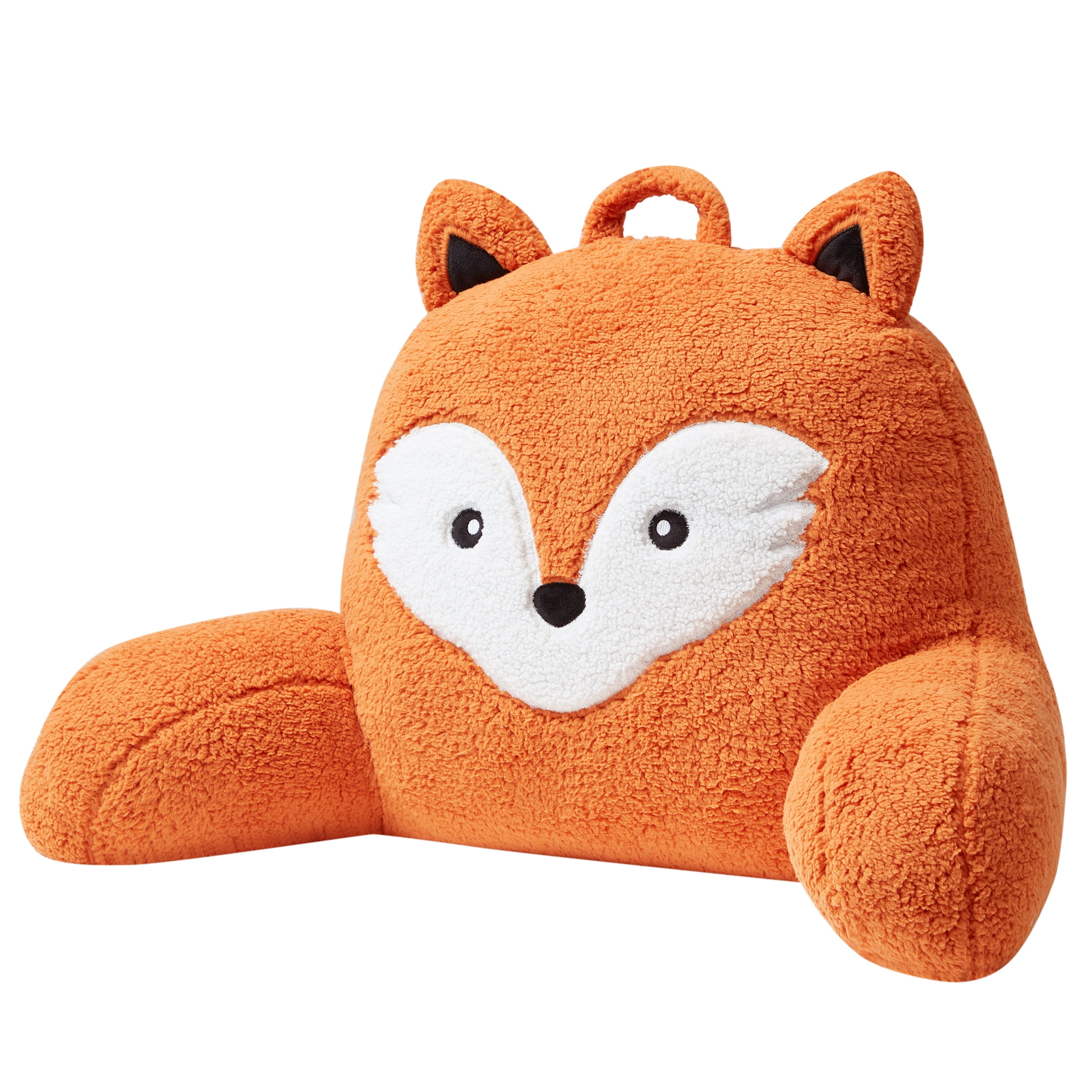 Pawz by Bearpaw Kids Fox Novelty Backrest Lounger Pillow, 20" x 33", Orange, 1 Pillow