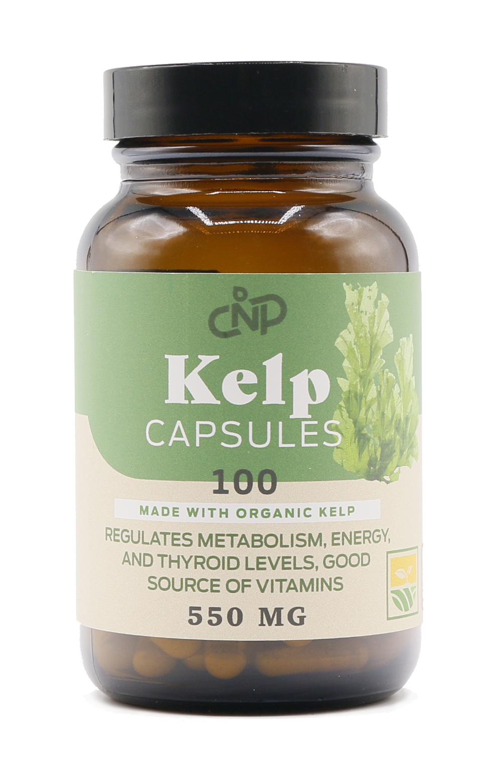 organic sea kelp powder supplement - 550mg capsules 100