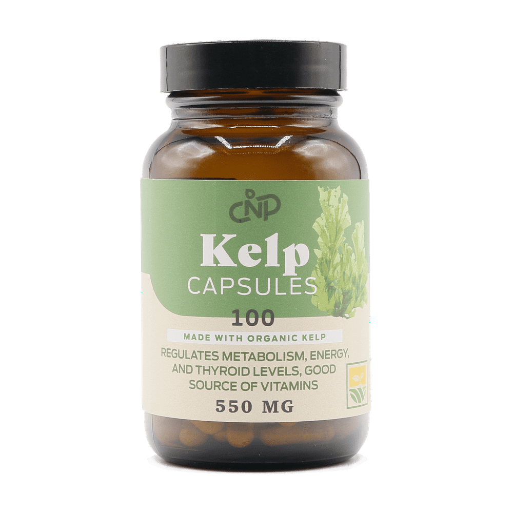 organic sea kelp powder supplement 550mg capsules 100 pills powdered