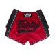 thumbnail image 1 of Pantalones cortos de boxeo para muay thai Fairtex BS1703, corte delgado, rojo y negro, 1 of 7