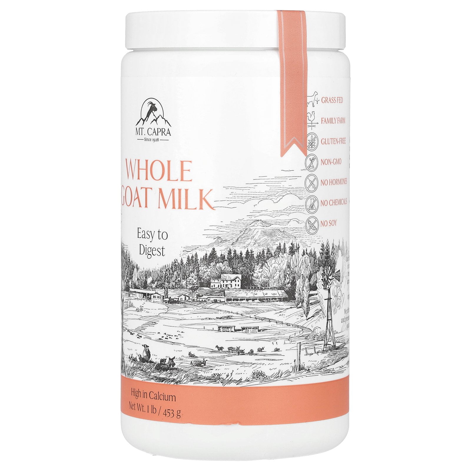 Mt. Capra, Whole Goat Milk Powder, 1 lb, Easy to Digest, Grass Fed