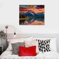 thumbnail image 4 of GOSMITH Grand Teton Canvas Wall Art National Park Scenery Photo Poster Framed Art Prints Mountain River Pictures Wall Decor Sunset Clouds Artwork for Bedroom, 4 of 4