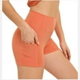 thumbnail image 5 of Hvyesh Womens Crew Neck Tennis Dress Sleeveless Golf Athletic Dress Build in Shorts with Pockets Orange,L, 5 of 5