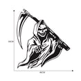 thumbnail image 2 of Car Sticker Grim Reaper Skull Pattern Decal Machine Car Truck Wall Window Vinyl Sticker, 2 of 7