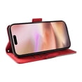 thumbnail image 3 of Compatible with iPhone 16 Wallet Flip Case, Classic PU Leather Shockproof Protective for Men Women Card Slots Kickstand Magnetic Closure Phone Case Cover for iPhone 16, Red, 3 of 9